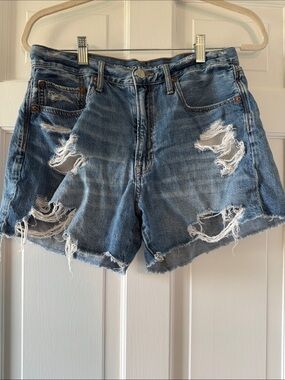 American Eagle Outfitters 90s Boyfriend Distressed Denim Jean Shorts Size 6